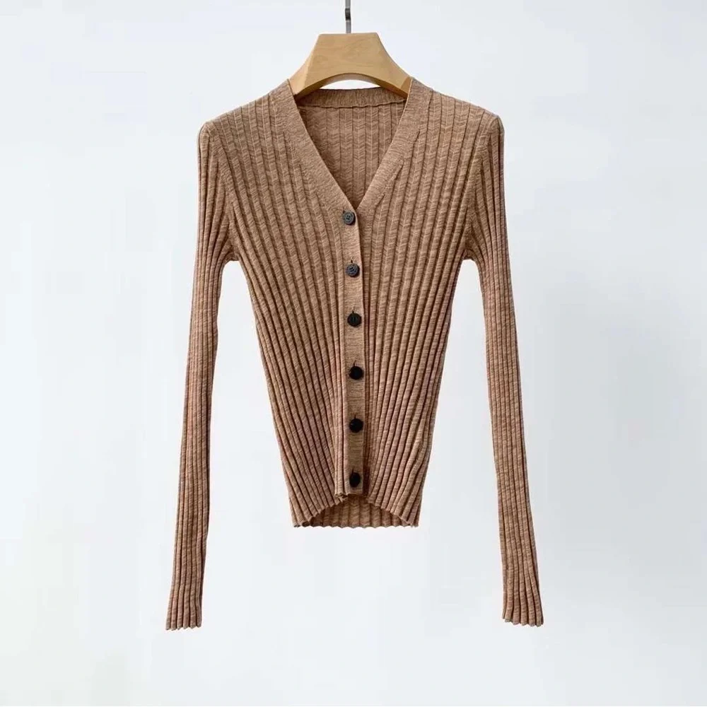 🍁ICICLE Cotton open knit light button up cardigan - Picture 7 of 15